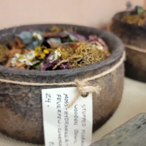 Upcycled Wooden Bowl with Foraged Flowers
